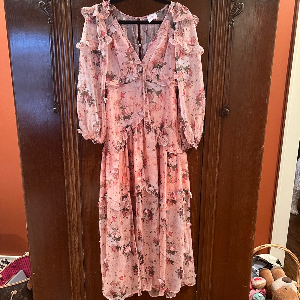 Buddy Love Pia Long Sleeve Maxi Dress